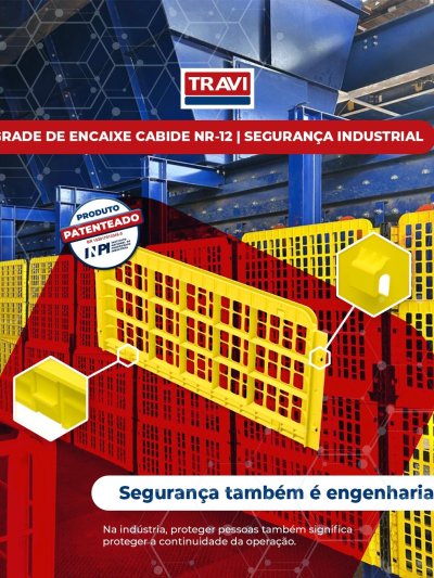 A Grade de Encaixe Cabide NR-12 da TRAVI foi desenvolvida para soluções de proteção de partes móveis para máquinas e...