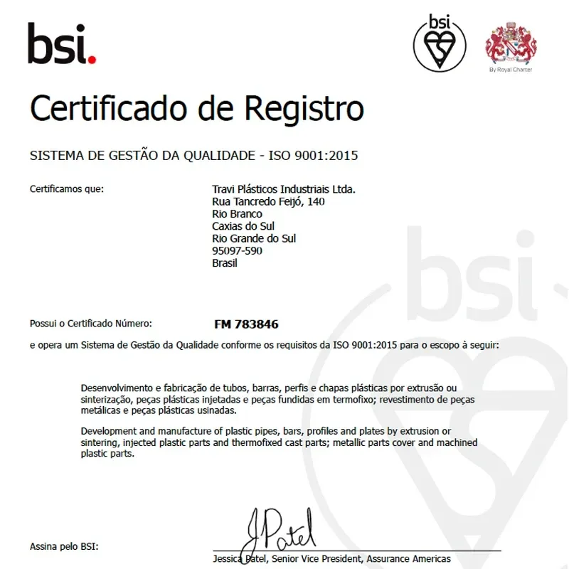 Certificado ISO 9001:2015
