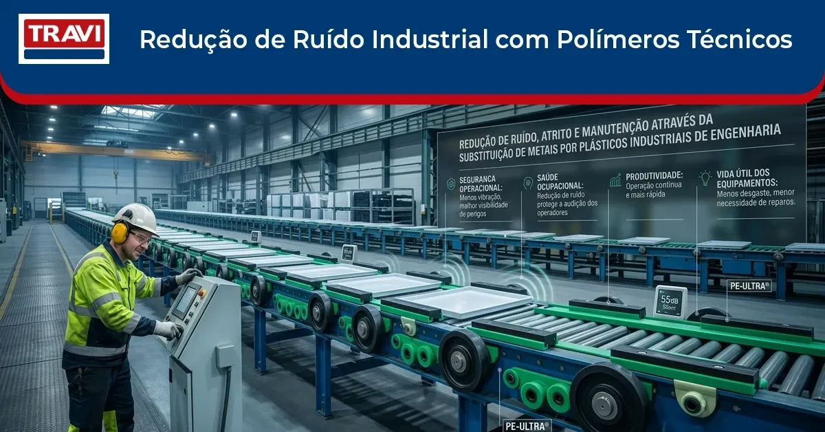 Redução de Ruído Industrial com Polímeros Técnicos