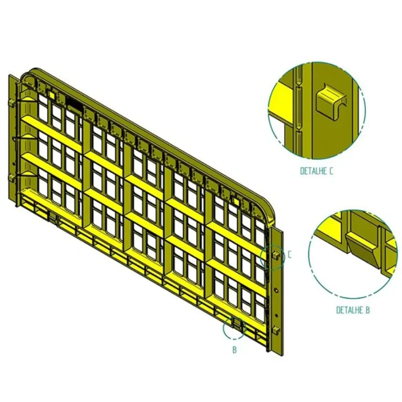 Grade Cabide de Proteção NR-12 em Plástico de Engenharia – Travi