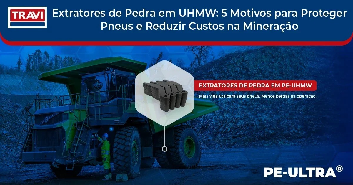 Extratores de Pedra em UHMW: 5 Motivos para Proteger Pneus e Reduzir Custos na Mineração Extratores de Pedra em UHMW: 5 Motivos para Proteger Pneus e Reduzir Custos na Mineração