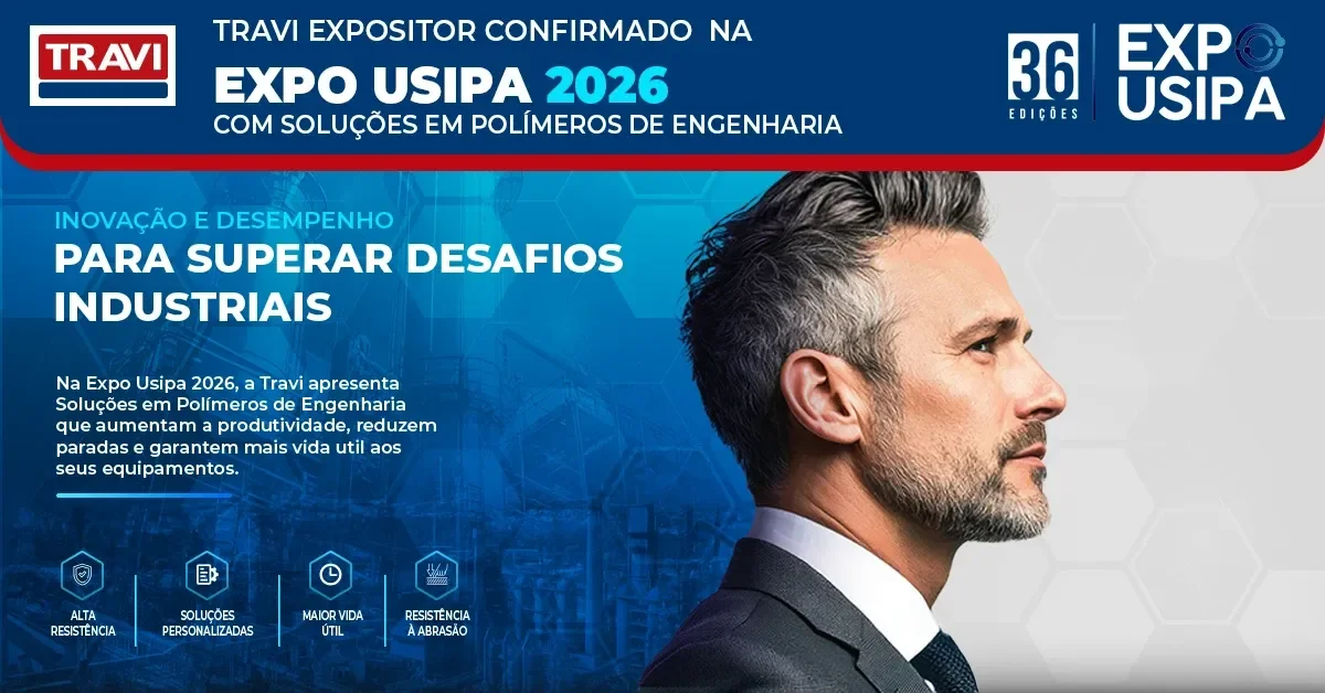 Expo Usipa 2026: desafios de desgaste, impacto e corrosão na indústria Expo Usipa 2026: desafios de desgaste, impacto e corrosão na indústria