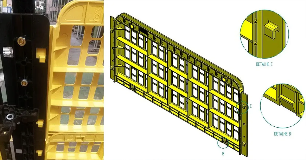 Grades de Proteção NR-12 Encaixe Cabide - Travi